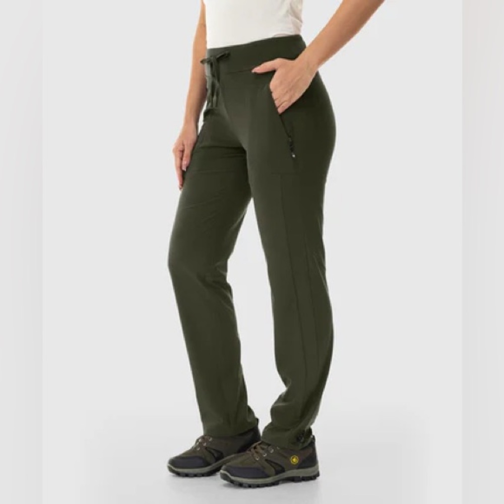 TBMPOY Olive Green Lightweight Straight Jogging Pants